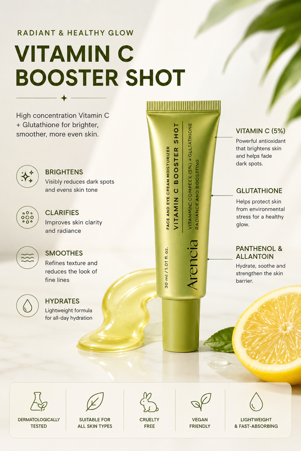 Arencia Vitamin C Booster Shot Brightening Cream