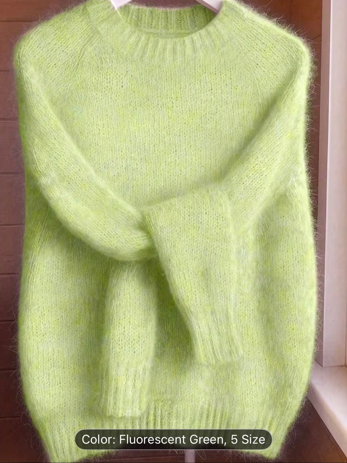 Sweater Made from a Soft Mohair Blend for Women - Features a French-Inspired Raglan Sleeve And Drop Shoulder Design, Perfect for The Fall And Winter Seasons, Ideal As a Christmas Or Birthday Gift - UltraChic