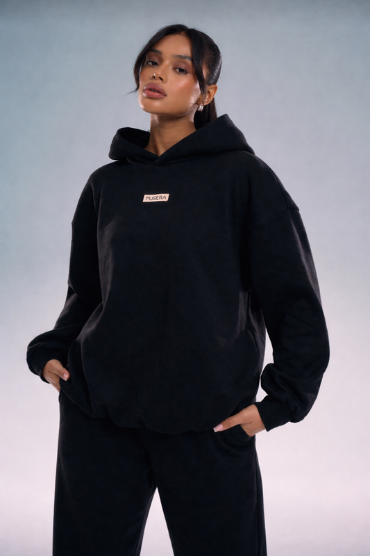 Oversized Logo Hoodie – Embroidered Cozy Autumn Winter Streetwear