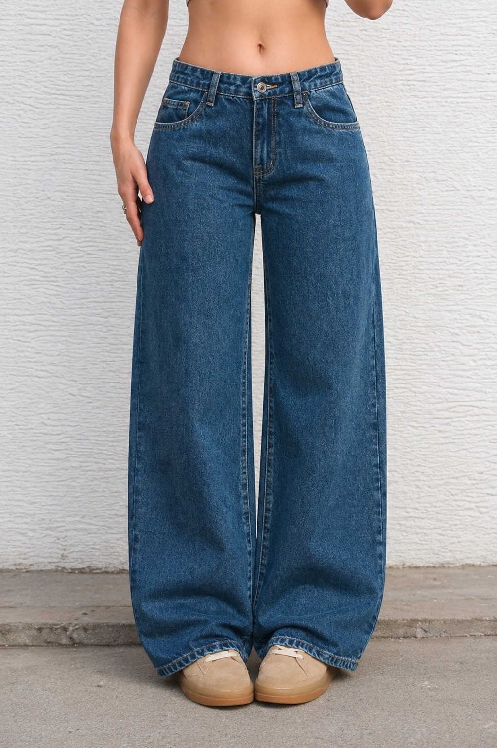 Wide Leg Jeans Relaxed Fit Effortless Chic Look All Season Women