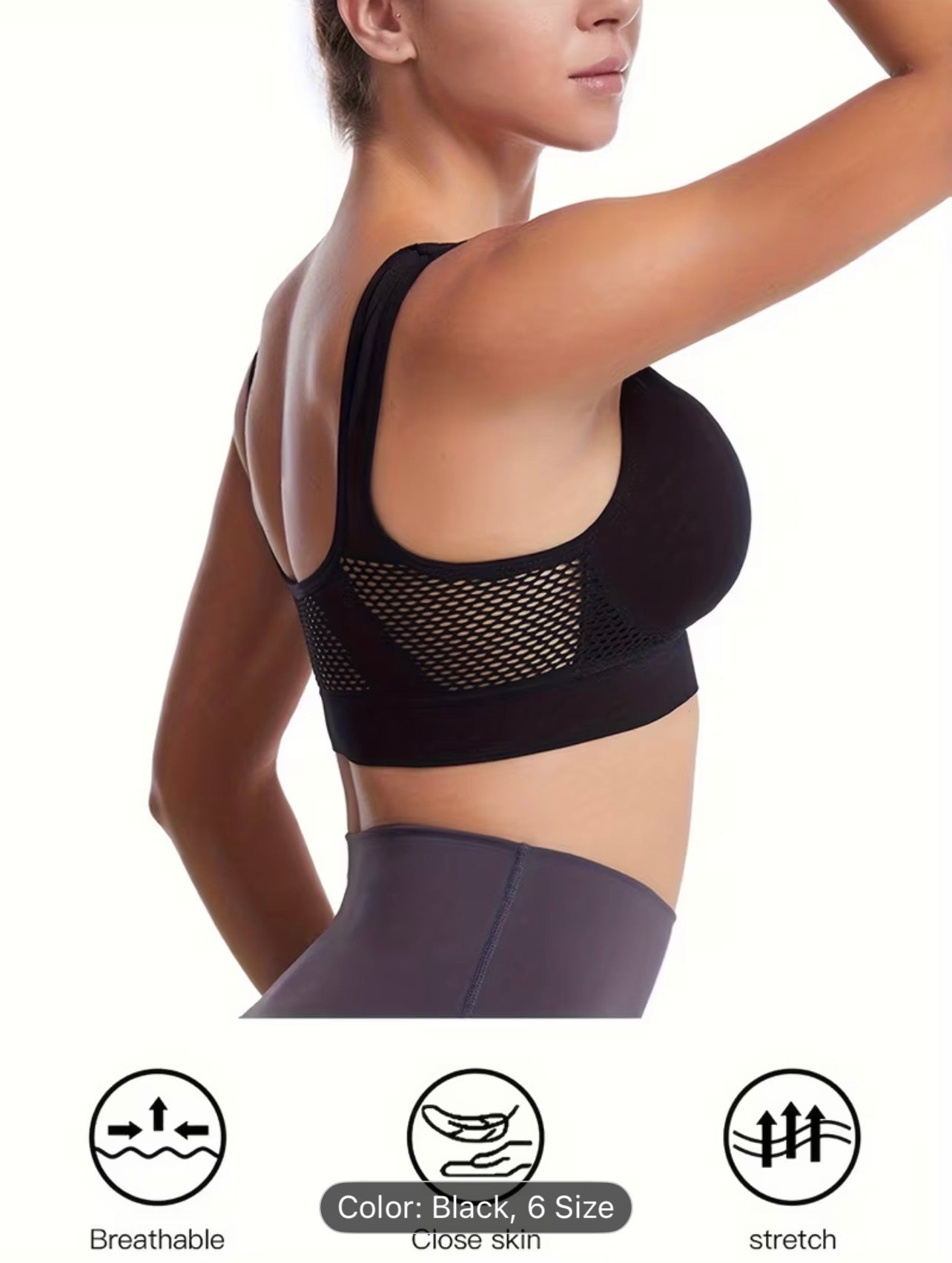 Women’s Seamless Sports Bra with Pads – Breathable High-Stretch Wireless Gym & Yoga Activewear Top