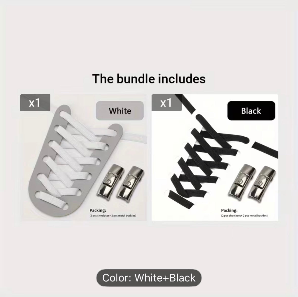 No-Tie Elastic Shoelaces with Buckles – Quick Lock Laces for Sneakers, Sports & Kids Shoes - UltraChic