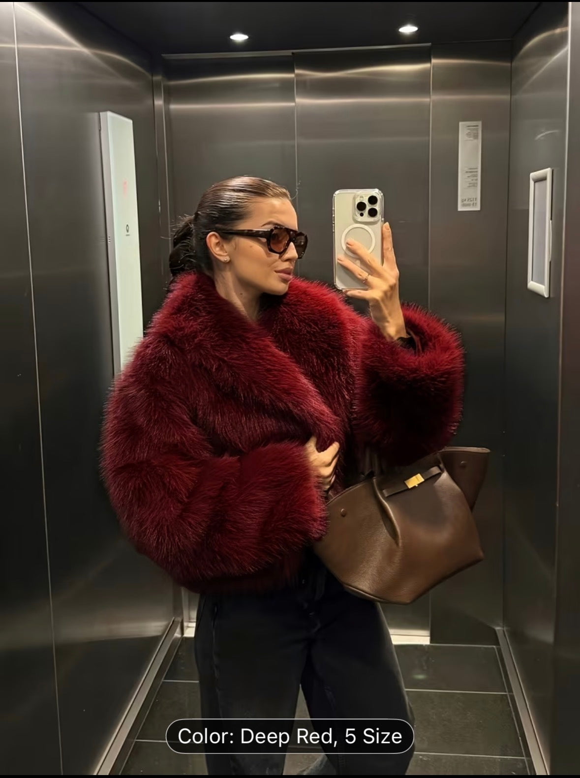 Women’s Faux Fur Winter Short Coat – Warm Plush Fashion Jacket for Cold Weather - UltraChic