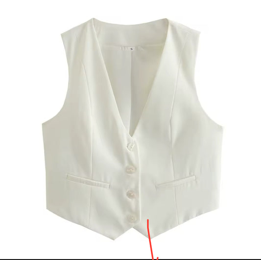 SHEIN LUNE Black Vest Thin Jacket – Chic Office Blouse for a Sleek Professional Look