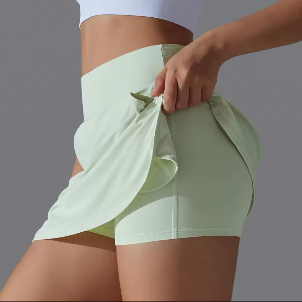 Women’s Quick Dry Gym Shorts – Double Deck Fitness Running & Workout Shorts with Pocket – Ideal for Jogging and Sports Activities