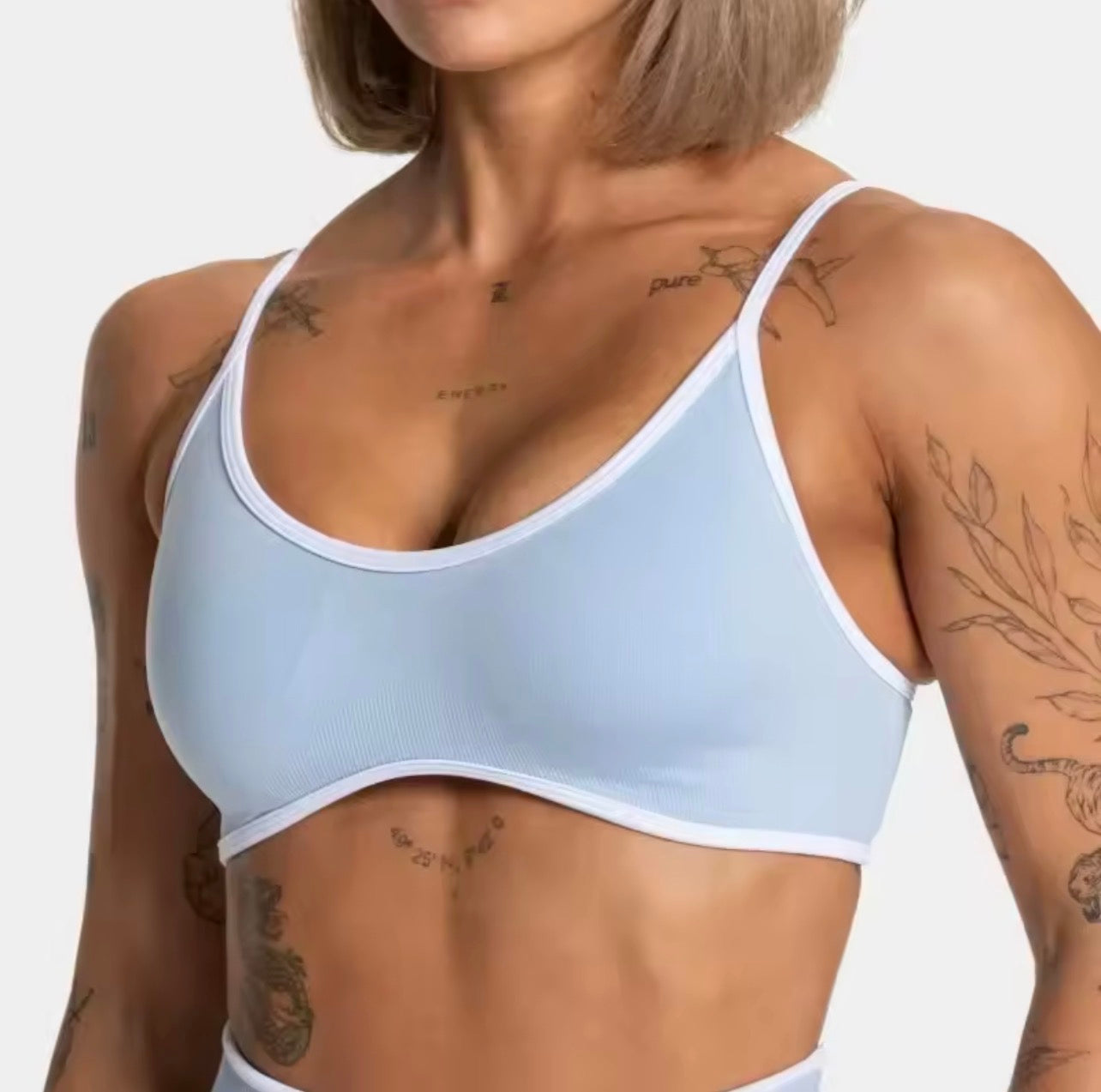 Women’s Backless Sports Bra – Breathable Summer Yoga Fitness Top with Chest Support Activewear