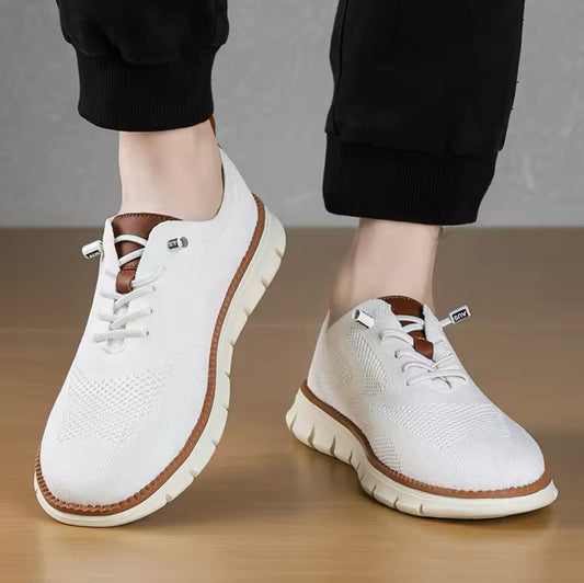 Men’s Casual Sports Shoes – Anti-Slip, Wear-Resistant, Breathable with Cushioning & Trendy Color Blocking Design for All-Day Comfort