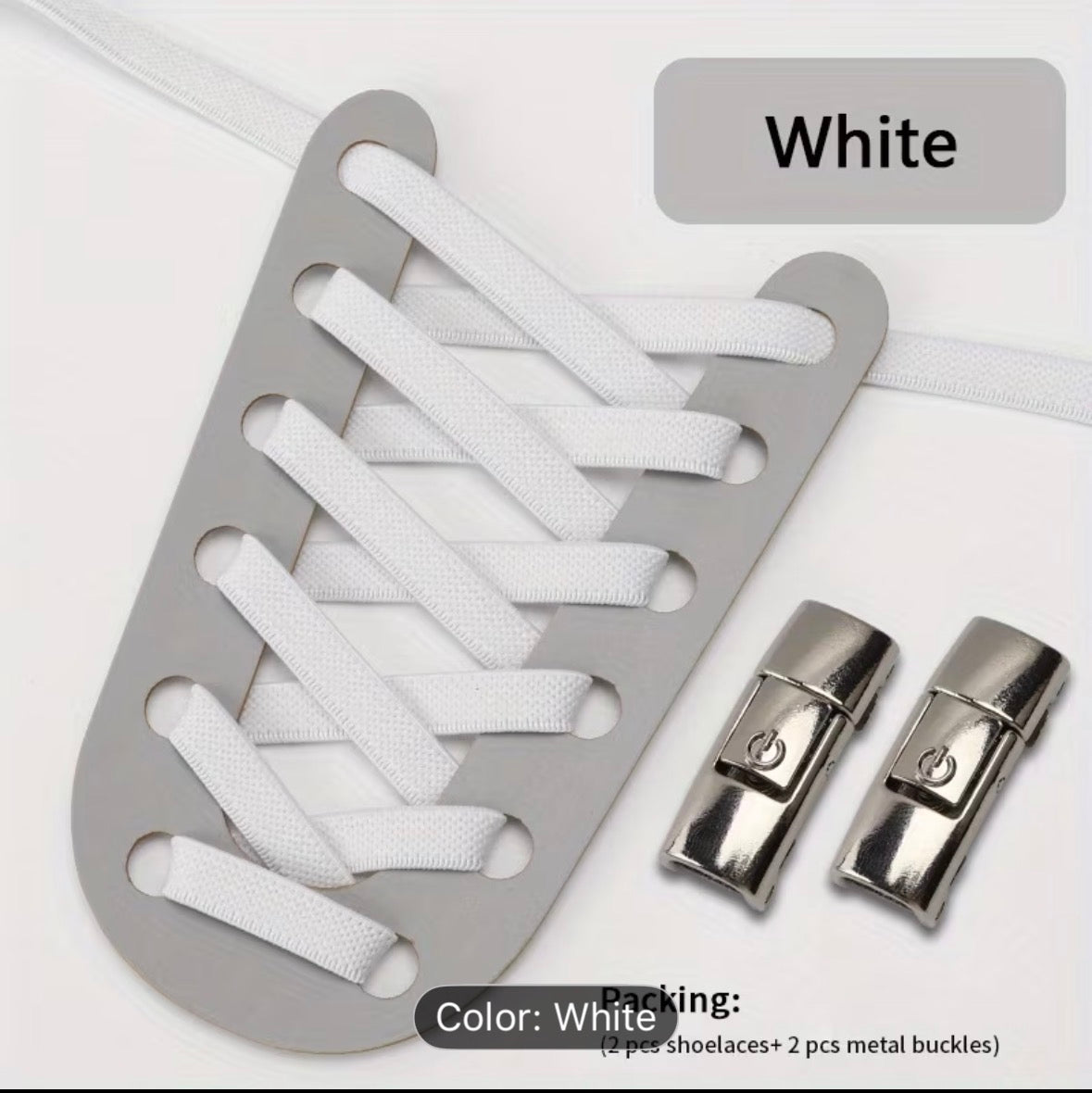 No-Tie Elastic Shoelaces with Buckles – Quick Lock Laces for Sneakers, Sports & Kids Shoes - UltraChic