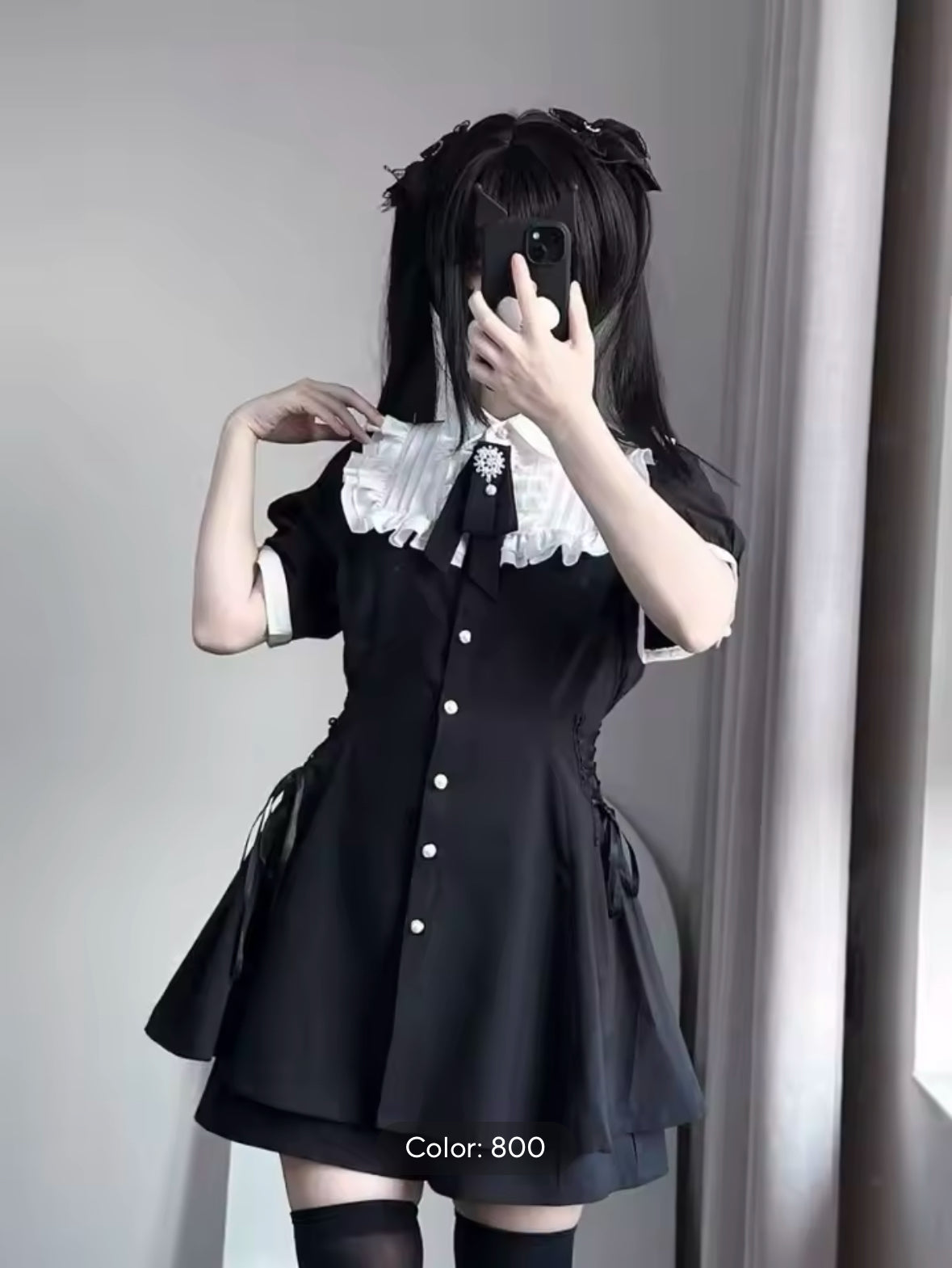 Harajuku Kawaii Plaid Dress with Sweet Bow – Slim Fit Long Sleeve Lolita Dress for Women, All-Match Autumn Fashion