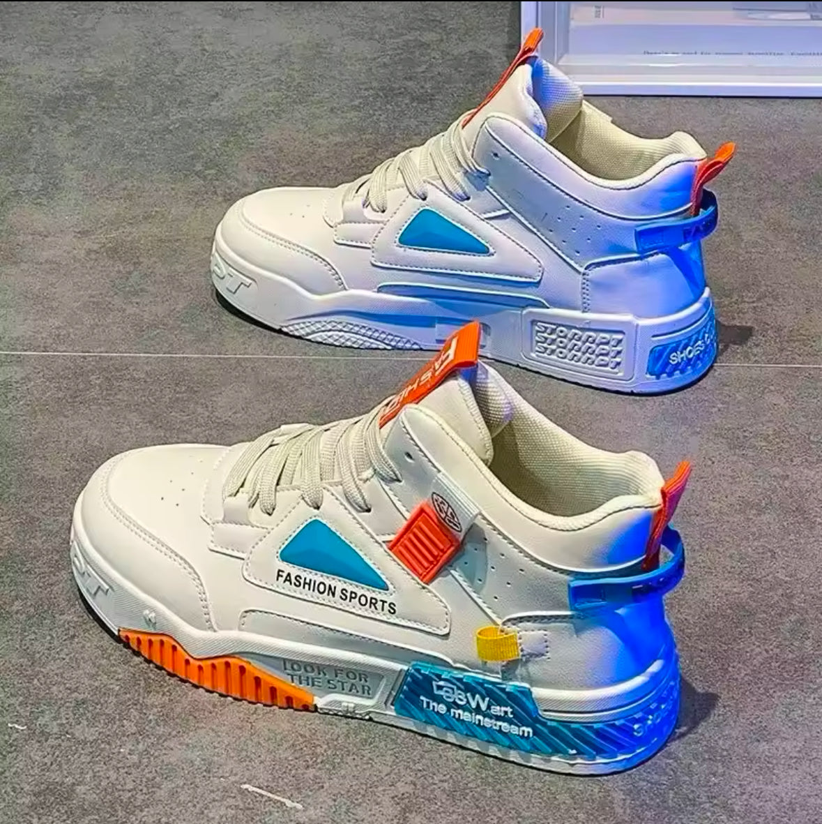 2025 New Men’s Sneakers | Fashionable High Top Casual Shoes | Breathable, Lightweight Lace-Up Platform Shoes for Maximum Comfort