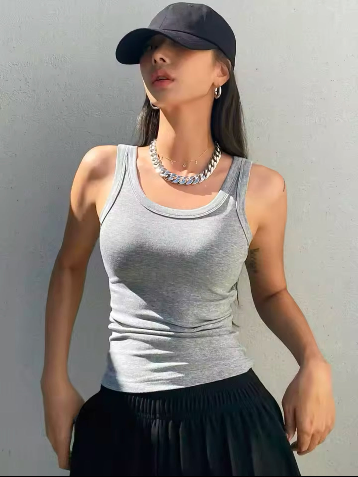 3pcs Solid Color Tank Tops for Women – Trendy V-Neck Sleeveless Set for Summer, Casual, Y2K & Streetwear Looks