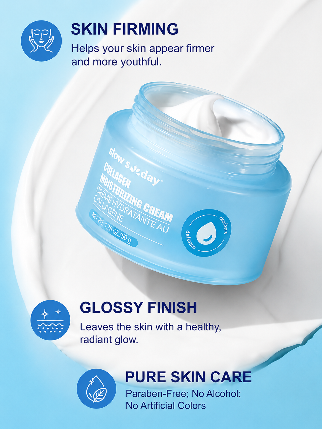 Slow Sunday Collagen Glow Moisturizing Face Cream - UltraChic