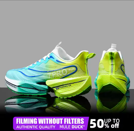 Marathon Air Cushion Carbon Plate Sports Running Shoes Men Breathable Lightweight Women Comfortable Nonskid Speciality Sneakers