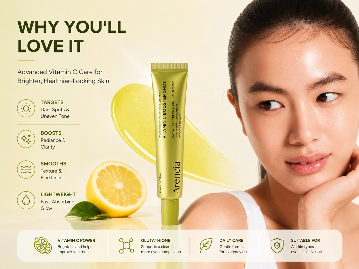 Arencia Vitamin C Booster Shot Brightening Cream