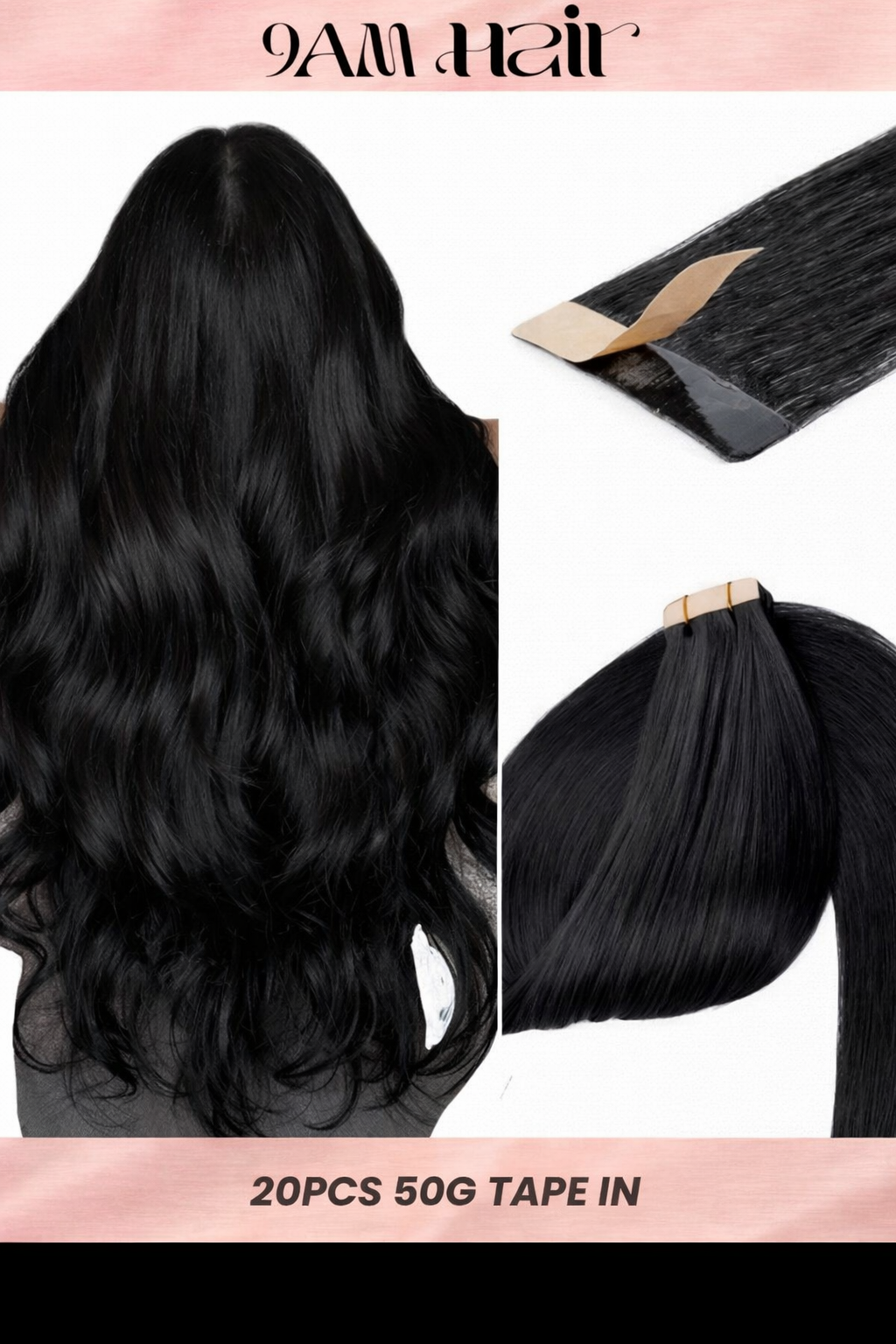 Tape In Human Hair Extensions Remy Straight – Invisible Seamless PU Tape Hair Extensions for Women Salon Quality
