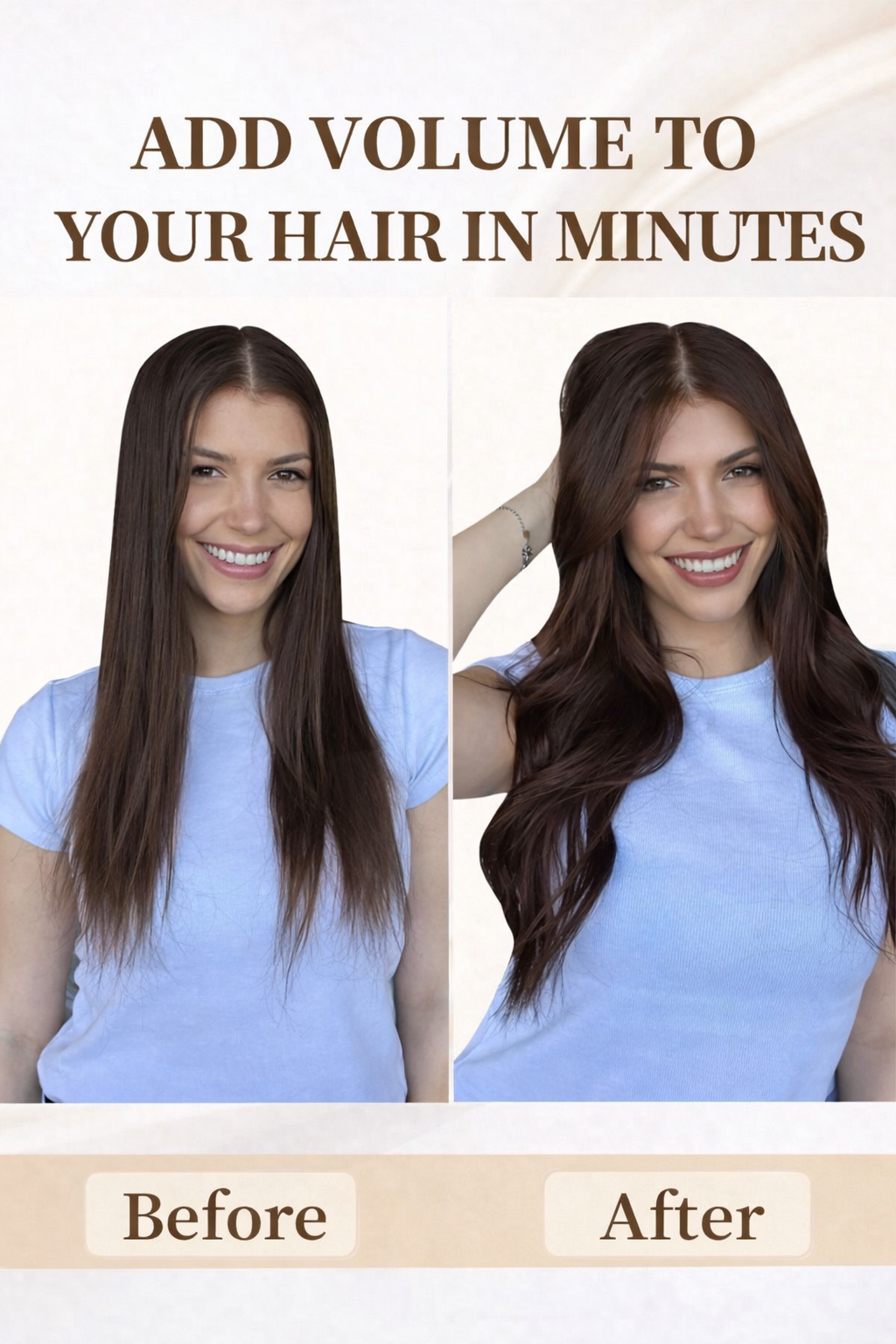 Human Hair Microlink Extensions 50 Strands – Silky Straight Micro Loop Light Brown Hair Extensions for Women