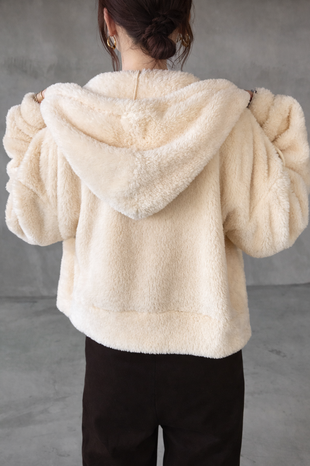 Women’s Sherpa Fleece Hooded Sweatshirt – Soft Loose Fit Autumn Winter Cozy Casual Hoodie - UltraChic