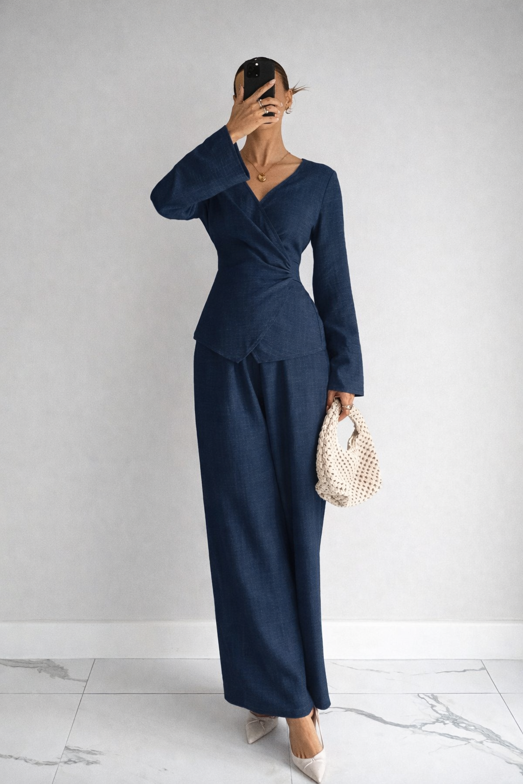 Waist Cinching Shirt Set Elegant Autumn Spring Women Outfit - UltraChic