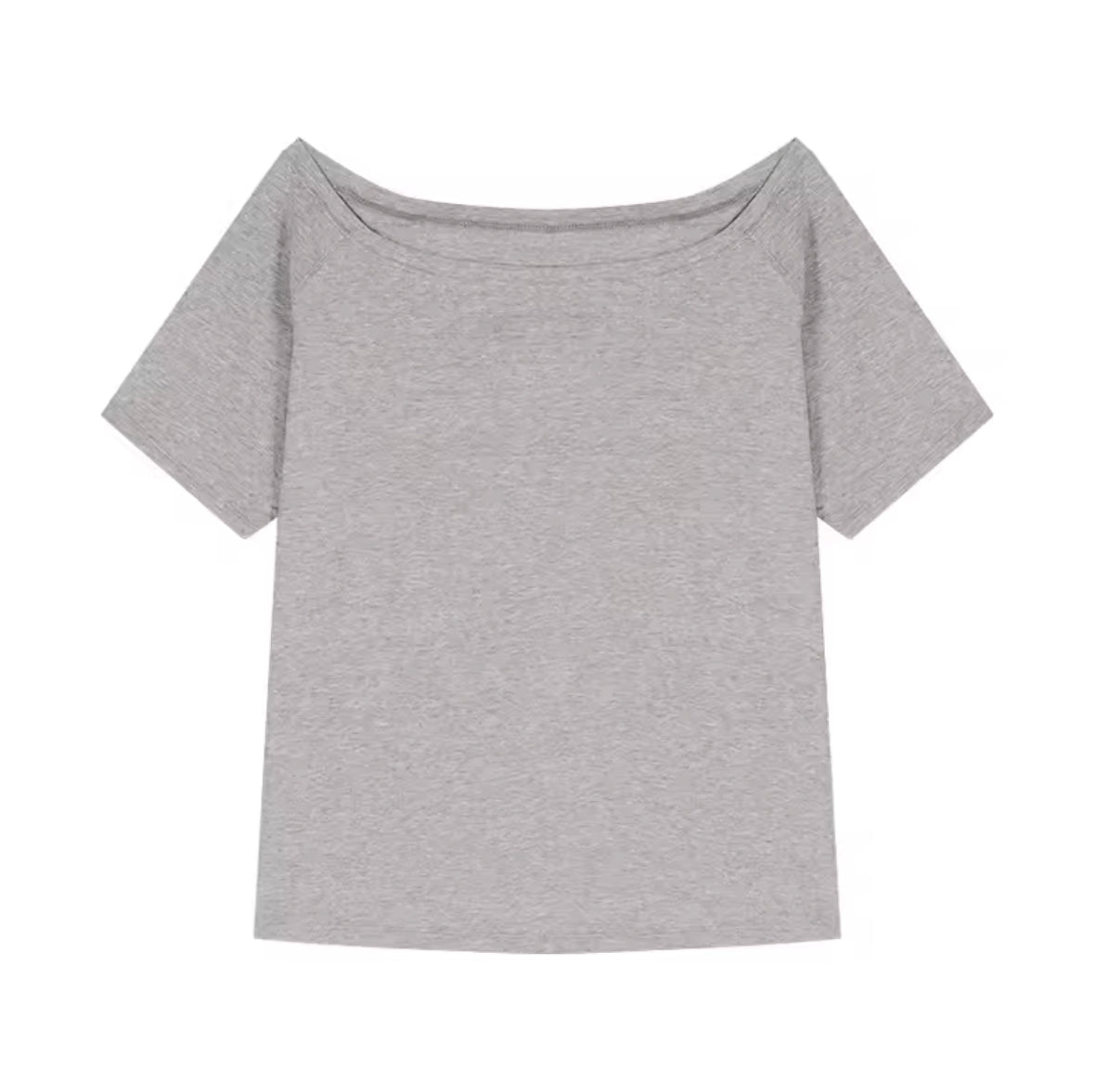 Flirla 2pcs/Set Off-Shoulder Loose T-Shirt – Trendy Oversized Fit for Effortless Style