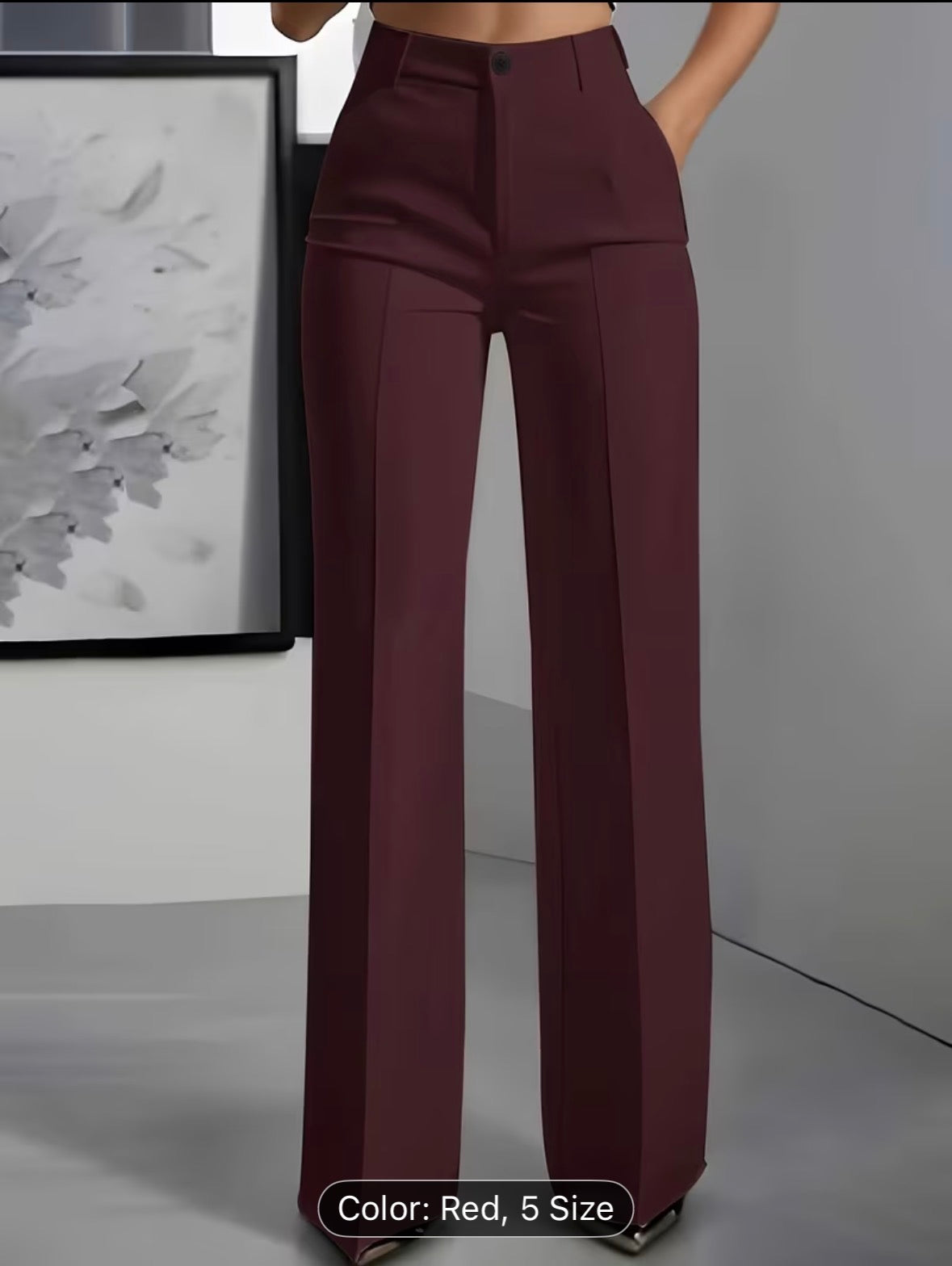 Elegant Women’s White Straight-Leg Pants | Minimalist Office & Casual Work Trousers - UltraChic