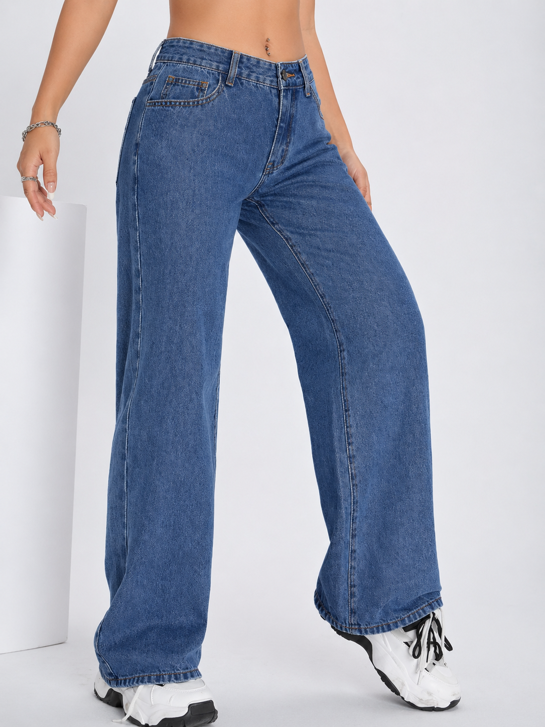 Wide Leg Jeans Relaxed Fit Effortless Chic Look All Season Women