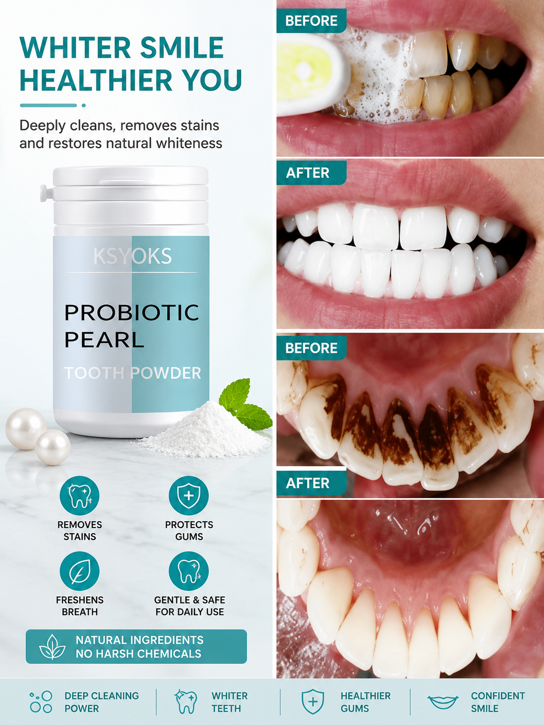 PearlGlow Teeth Whitening Powder - UltraChic