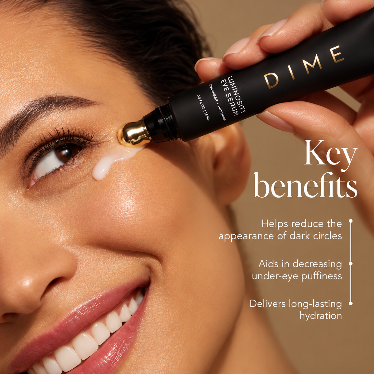 DIME Beauty Luminosity Eye Serum – Dark Circles & Puffiness Treatment