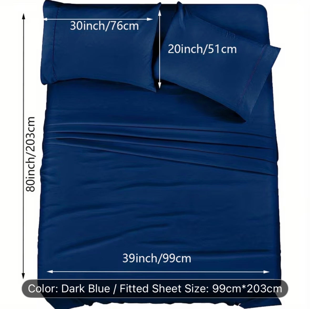 Queen Size 4-Piece Sheet Set – Breathable Cooling Bed Sheets, Hotel Quality Ultra-Soft Wrinkle-Free Bedding