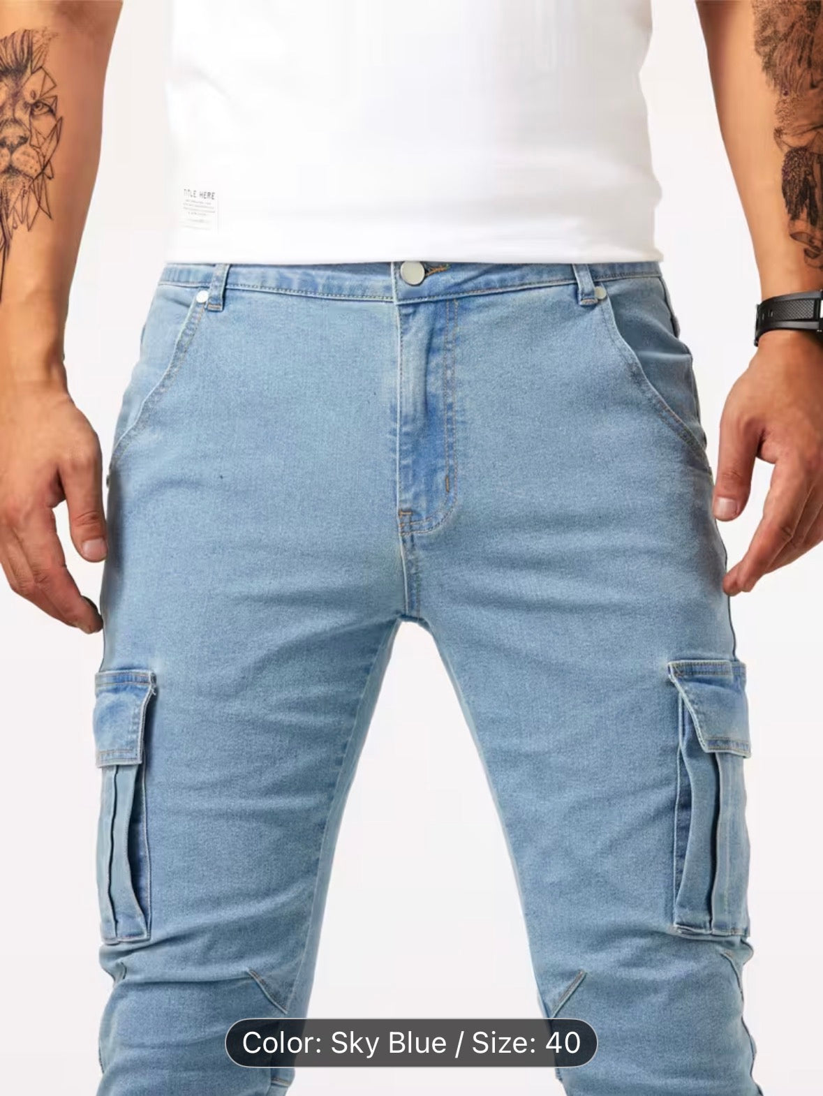 Men’s Slim-Fit Stretch Jeans with Multiple Pockets – Comfortable Street Style Denim for Everyday & All-Season Wear - UltraChic