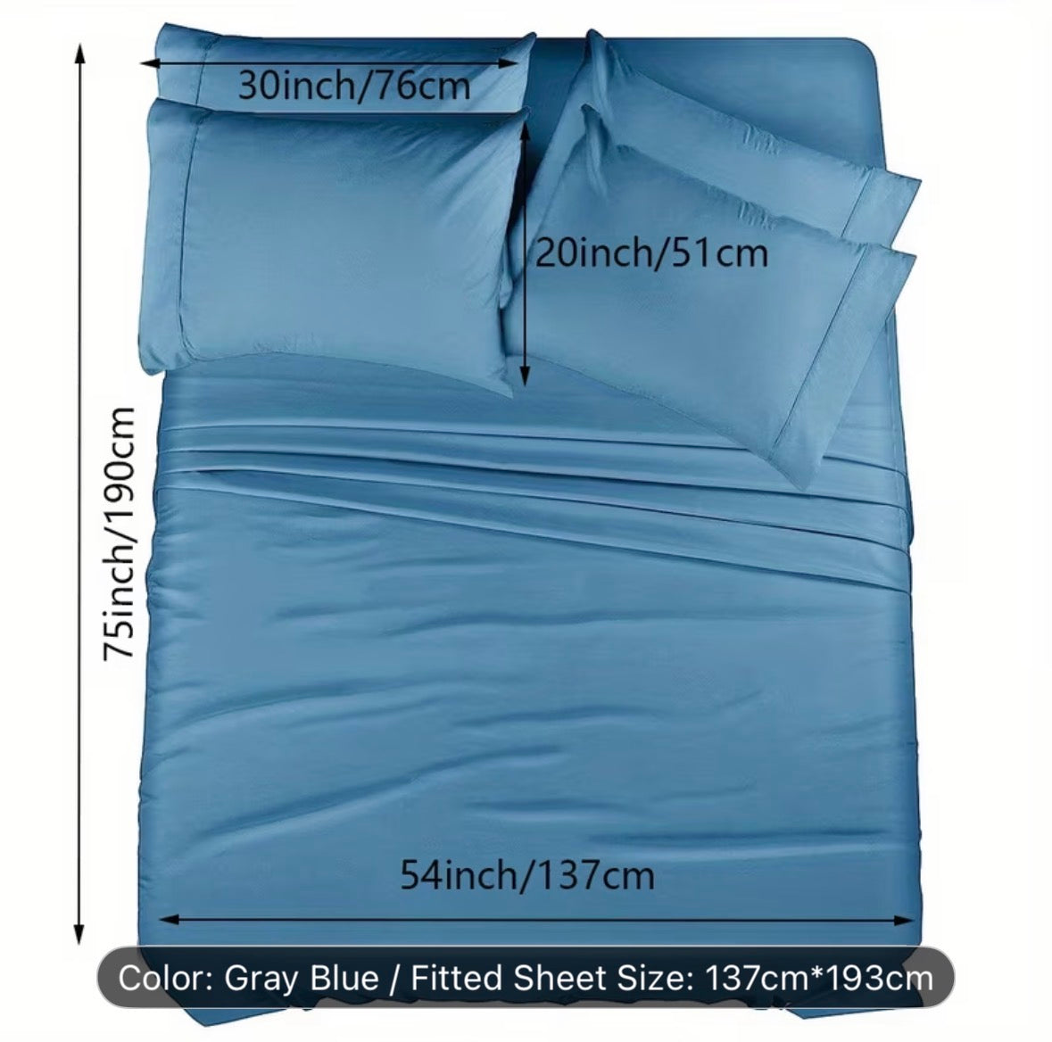 Queen Size 4-Piece Sheet Set – Breathable Cooling Bed Sheets, Hotel Quality Ultra-Soft Wrinkle-Free Bedding