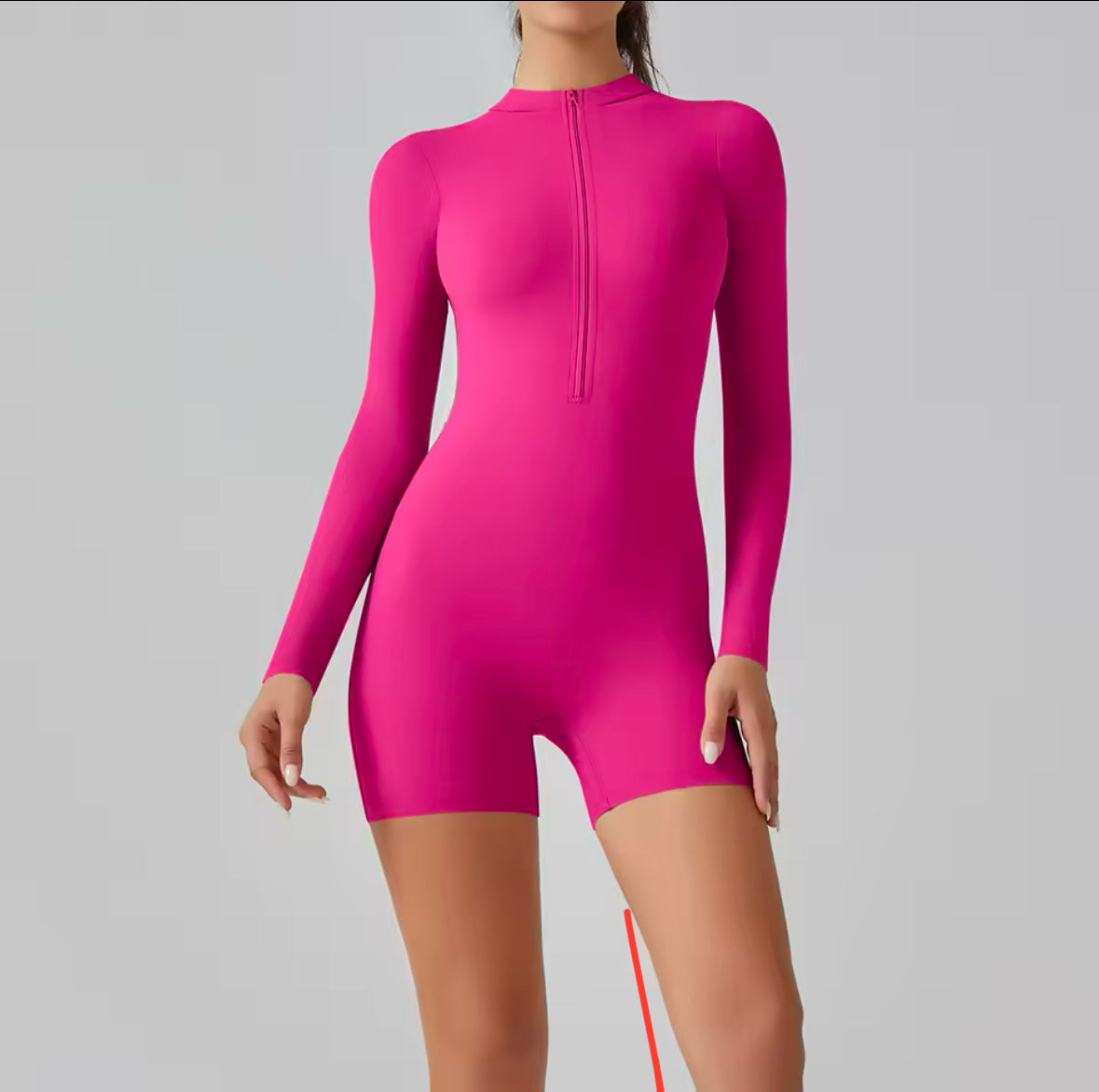 Zipper Tracksuit Set for Women – High Waist Butt Lift Fitness Bodysuit with Stand Collar and Half Long Sleeves – Stylish Yoga Jumpsuit and Leggings for 2025
