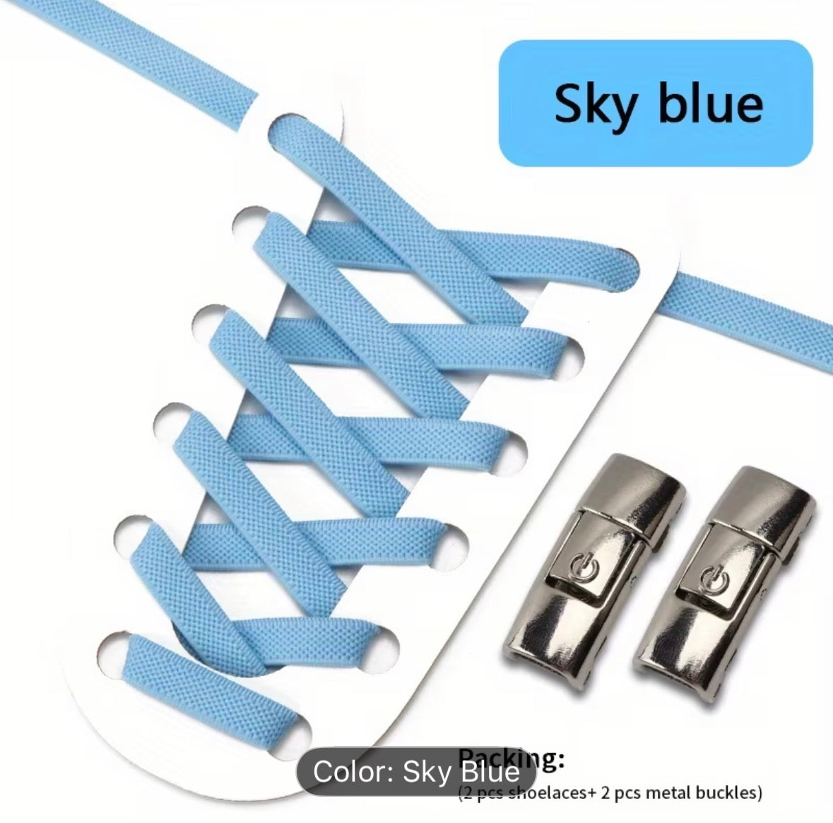 No-Tie Elastic Shoelaces with Buckles – Quick Lock Laces for Sneakers, Sports & Kids Shoes - UltraChic