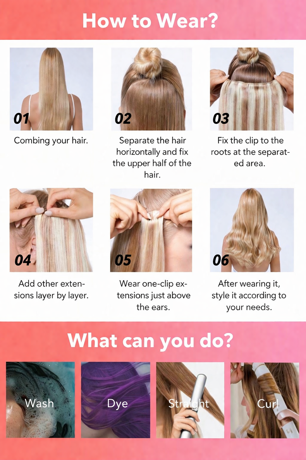 Clip In Human Hair Extensions 7PCS Remy – Double Weft Invisible Natural Hair Extensions for Women