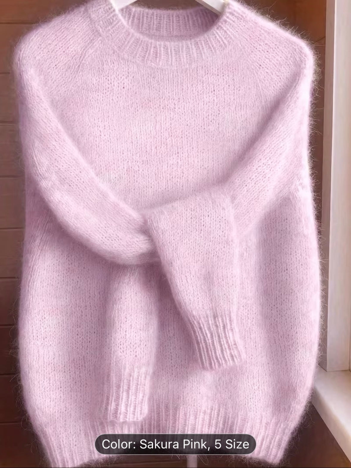 Sweater Made from a Soft Mohair Blend for Women - Features a French-Inspired Raglan Sleeve And Drop Shoulder Design, Perfect for The Fall And Winter Seasons, Ideal As a Christmas Or Birthday Gift - UltraChic