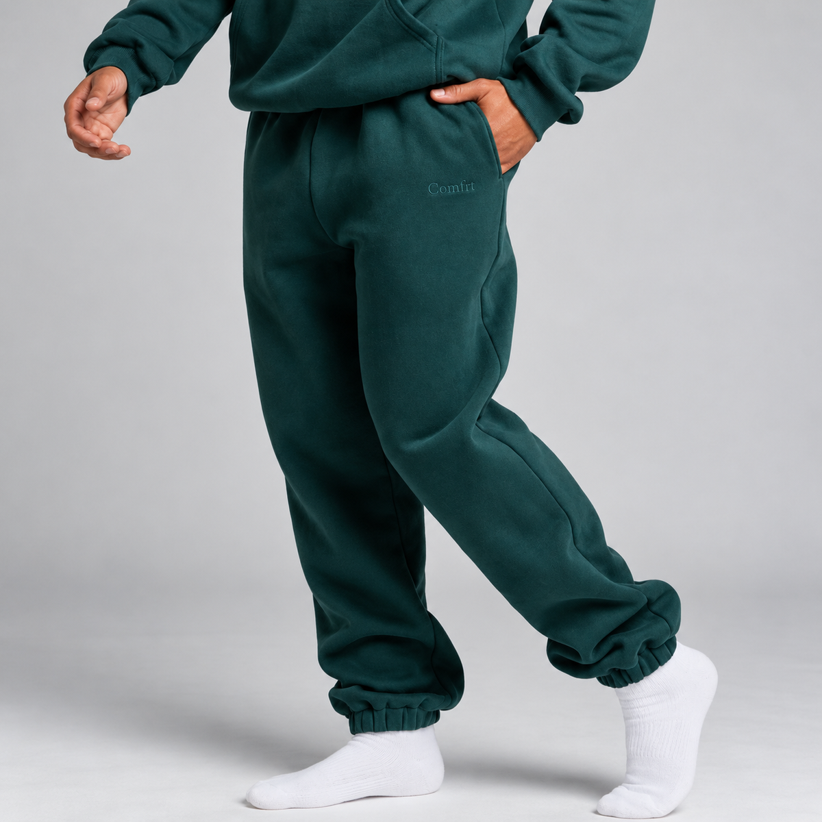 Comfrt Signature Sweatpants – Olive Green Heavyweight Joggers