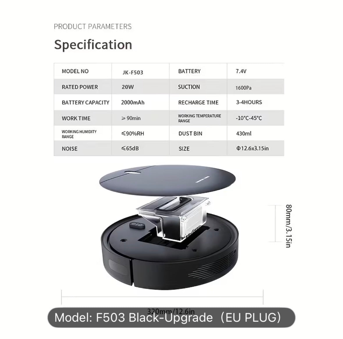 Smart Robot Vacuum Cleaner – Automatic Floor Cleaning with Suction & Mop for Dust, Pet Hair & Mess‑Free Home - UltraChic