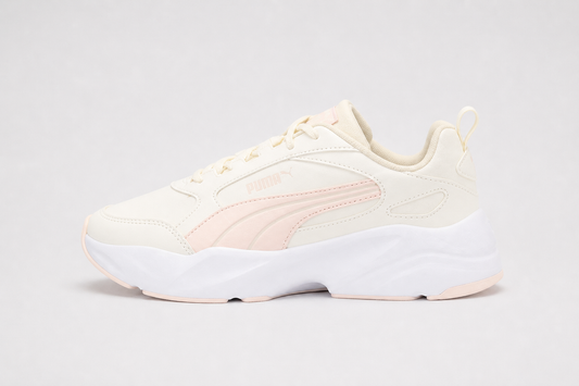 PUMA Cassia 2.0 Women’s Chunky Sneakers – Stylish Platform Shoes in Sandstone Rose Latte White - UltraChic