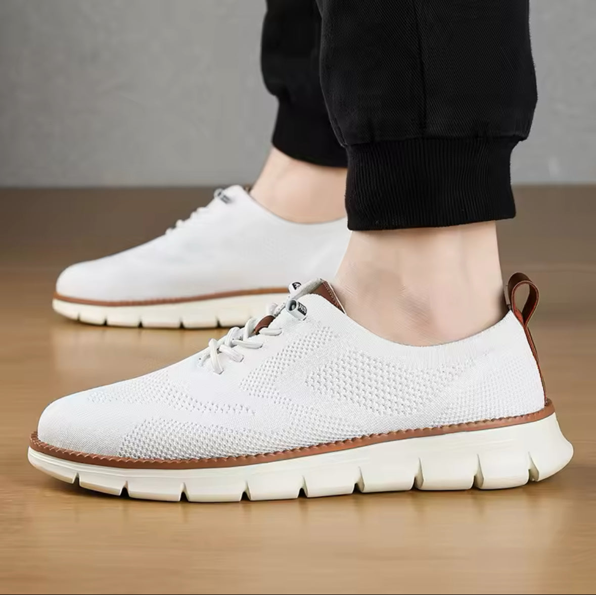 Men’s Casual Sports Shoes – Anti-Slip, Wear-Resistant, Breathable with Cushioning & Trendy Color Blocking Design for All-Day Comfort