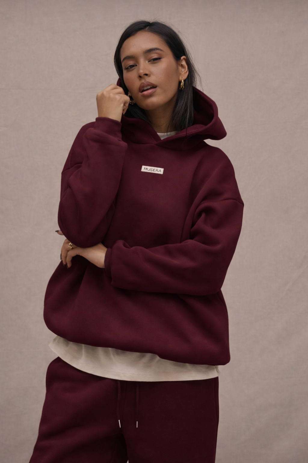 Oversized Logo Hoodie – Embroidered Cozy Autumn Winter Streetwear