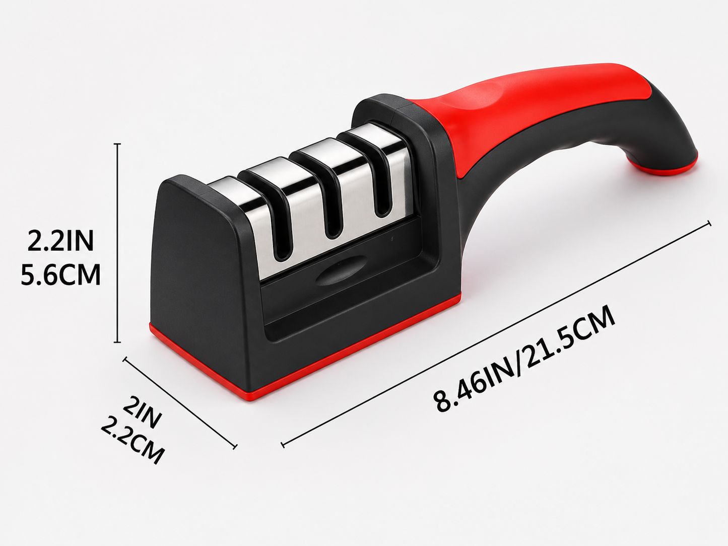 Knife Sharpener 3 Stage Precision System Effortless Sharp Performance All Season Kitchen Essential - UltraChic