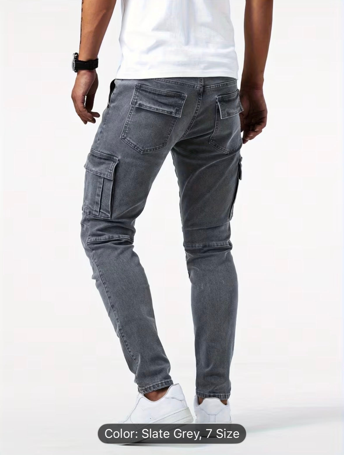 Men’s Slim-Fit Stretch Jeans with Multiple Pockets – Comfortable Street Style Denim for Everyday & All-Season Wear - UltraChic