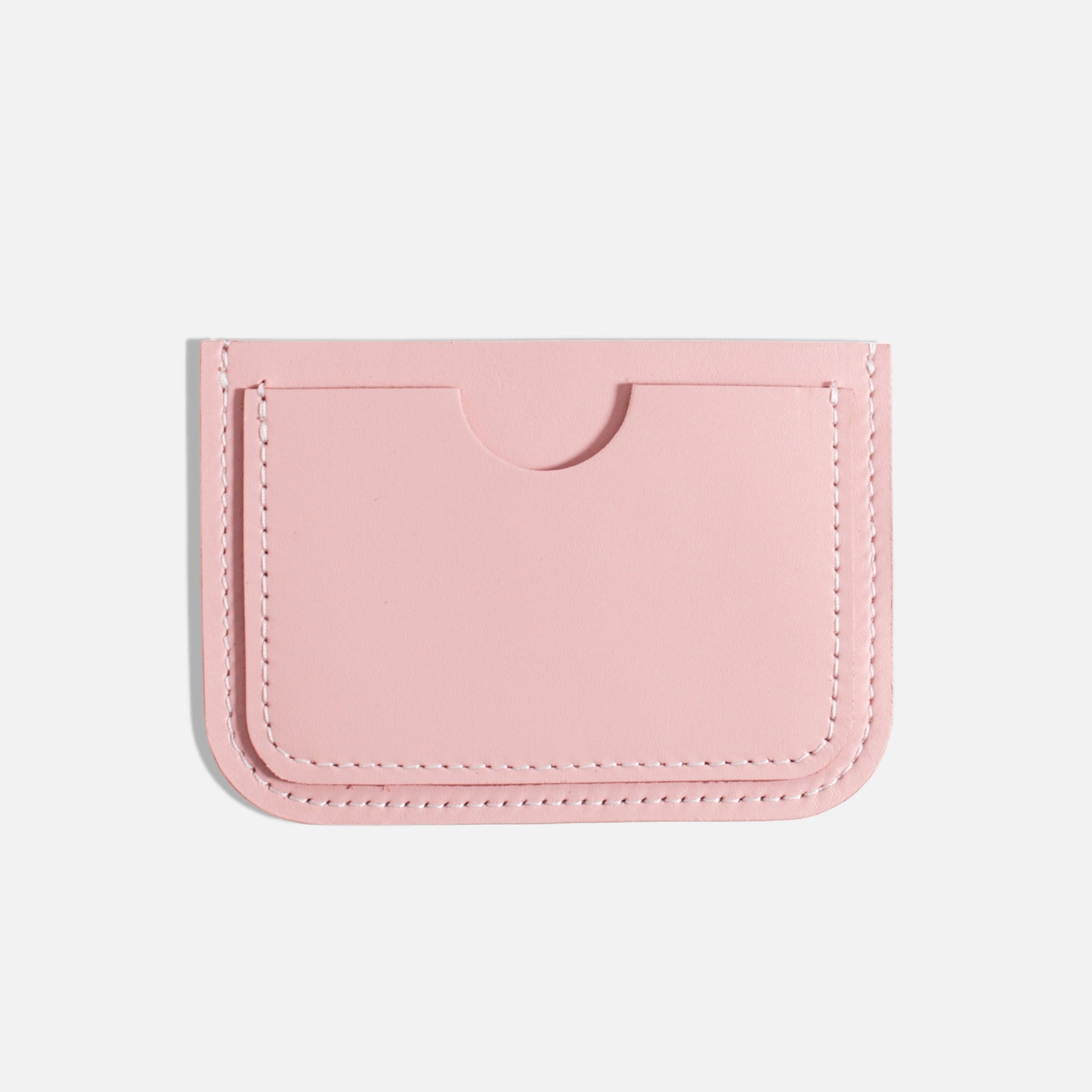 "Pink Leather Card Case | Personalized Monogram Option | Slim & Stylish Organizer" - UltraChic