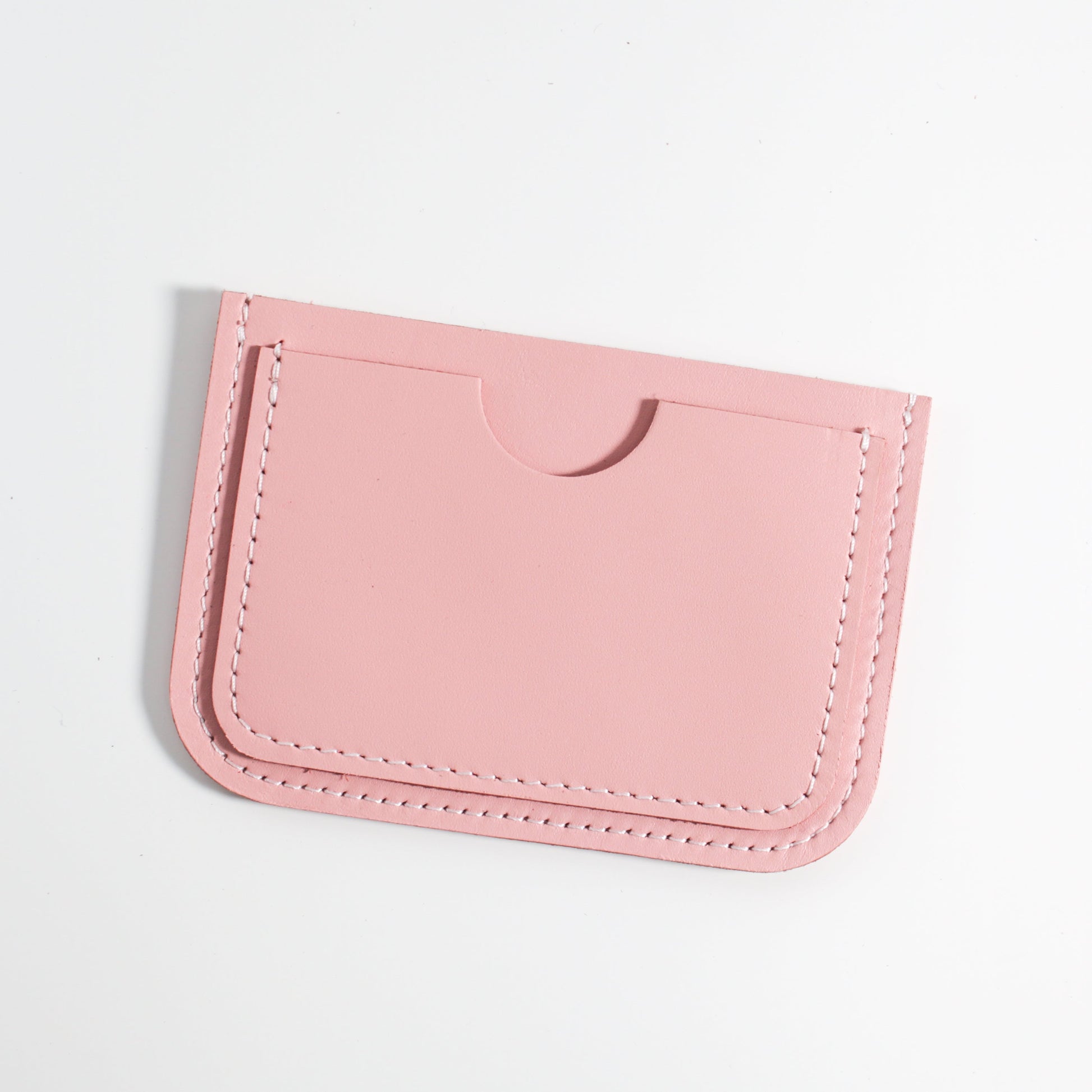 "Pink Leather Card Case | Personalized Monogram Option | Slim & Stylish Organizer" - UltraChic
