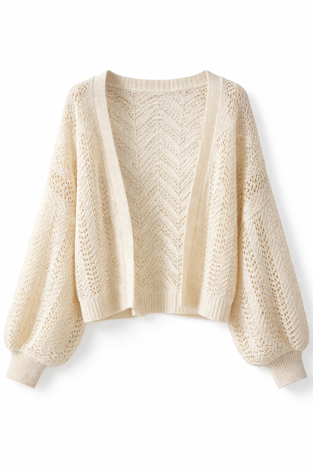 Women’s Batwing Sleeve Hollow Knit Cardigan – Lightweight Autumn Layering Essential - UltraChic