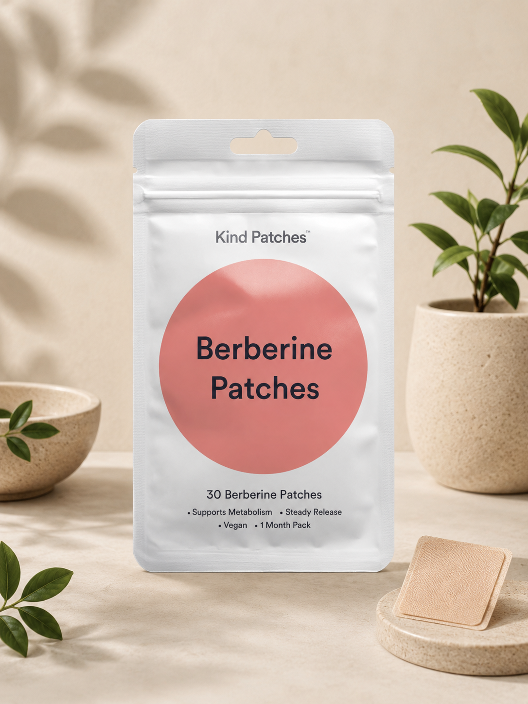 Berberine GLP-1 Wellness Patches – 30 Daily Metabolism Support Patches for Appetite Control & Healthy Lifestyle