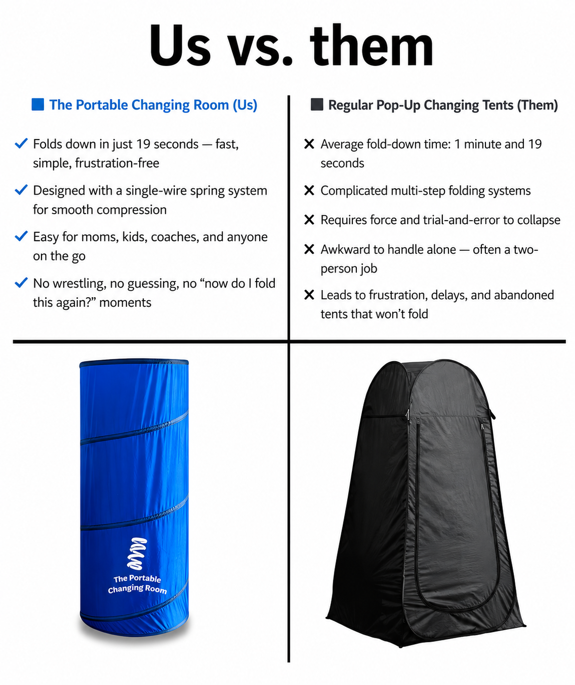 Portable Privacy Changing Tent for Beach & Camping - UltraChic