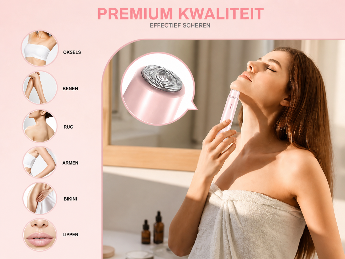 2-in-1 Portable Electric Hair Trimmer for Women – Facial & Bikini Precision Shaver - UltraChic