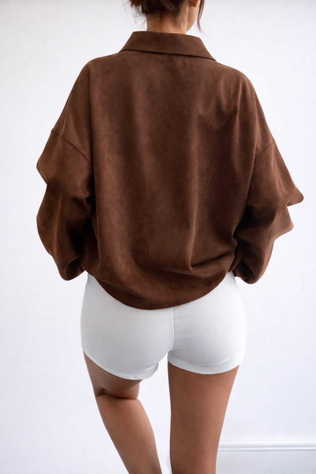 Women’s Loose Brown Sweatshirt – Cozy Autumn Winter Casual Essential