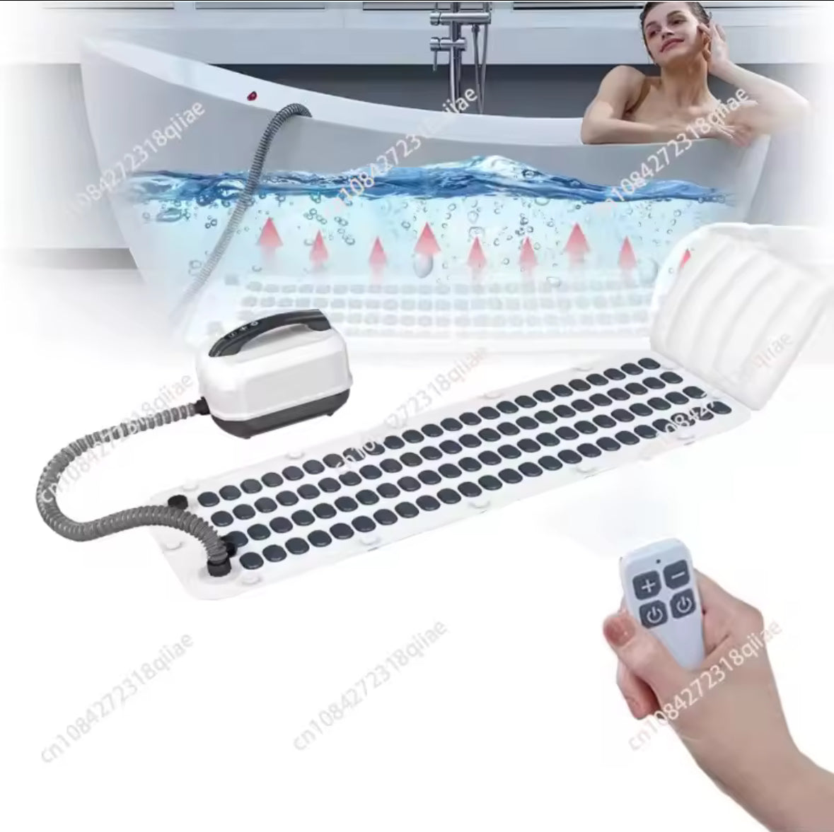 Bubble Bath Spa Massage Mat for Bathtub – Home Surfing Portable Jacuzzi Spa