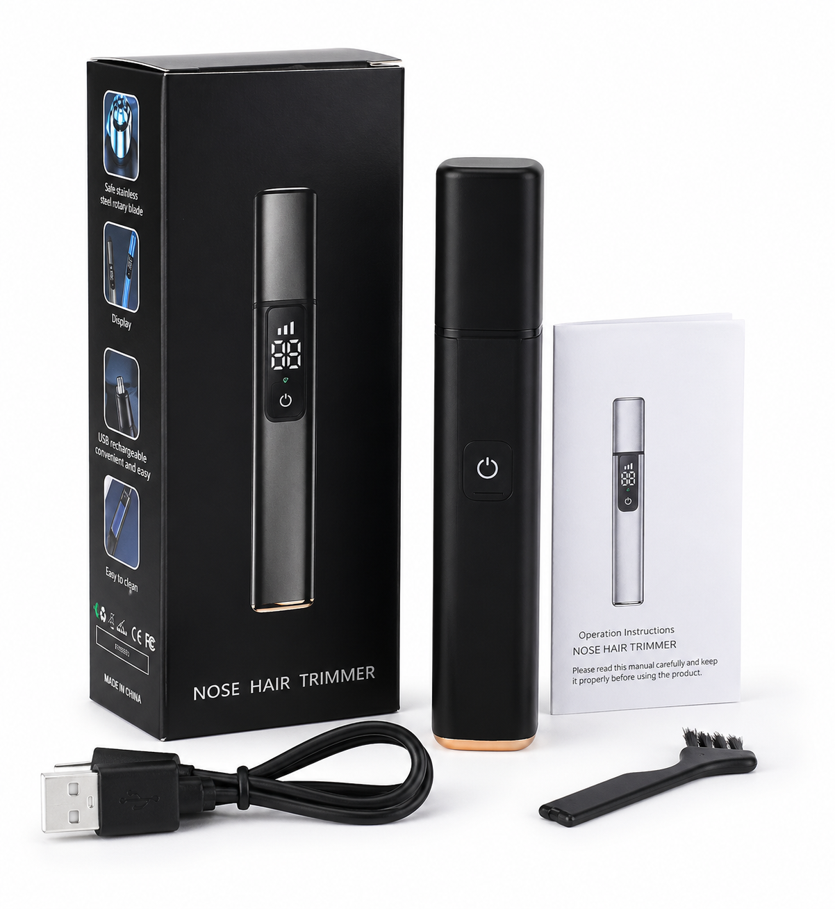 Nose Hair Trimmer Rechargeable Precision Grooming Clean Polished Look Instantly All Season Men - UltraChic